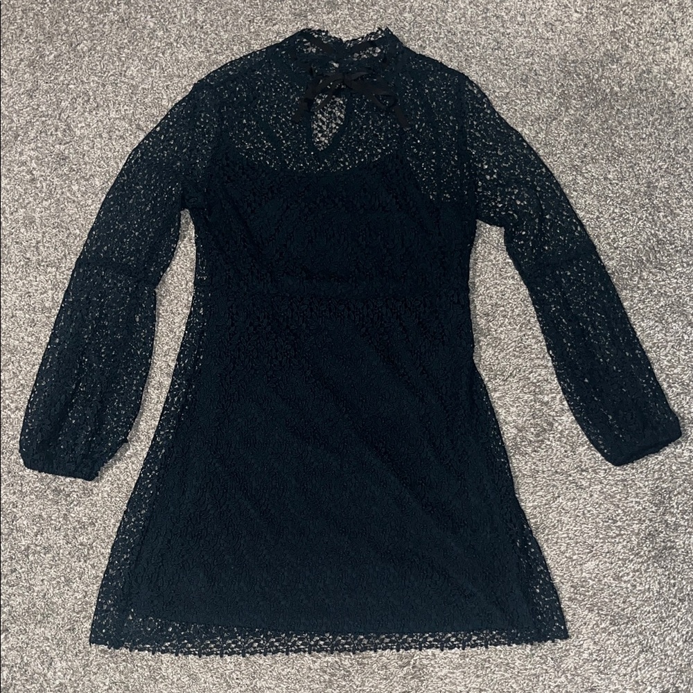 Elegant Black Lace Dress